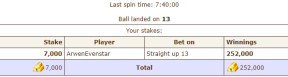 1st roulette straight, 26-01-24