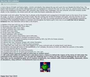 New Year Battle Army of Cold!, 31-12-24